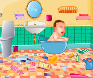 game Baby Bathroom Cleanup