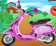 game Barbie School Bike Cleaning