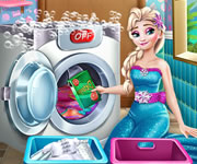 game Elsa Laundry Day