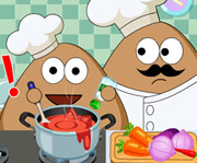 game Pou Kitchen Slacking