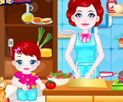 game Baby Lulu Cooking with Mom