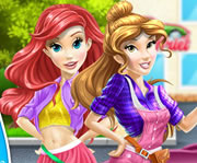 game Belle And Ariel Car Wash