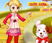 game Cute Girl and Her Puppy
