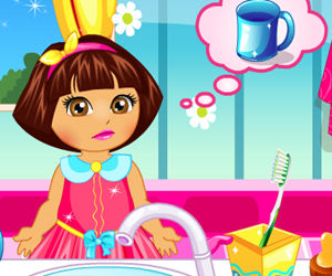 game Dora Baby Caring