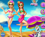 game Elsa And Anna Summer Break