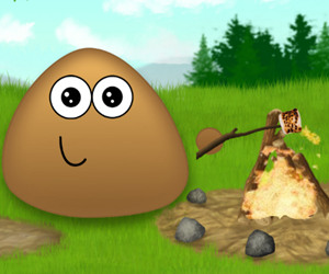 game Pou Camp Fire