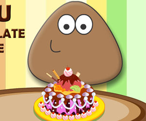 game Pou Chocolate Cake