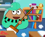 game Pou Classroom Clean