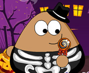 game Pou Halloween Slacking